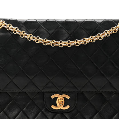 Chanel Lambskin Quilted Medium Double Flap Bijoux Chain Black 8 of 12