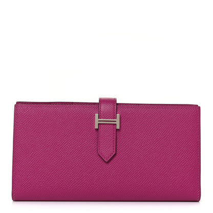 Hermes Epsom Bearn Gusset Wallet Rose Pourpre 1 of 9