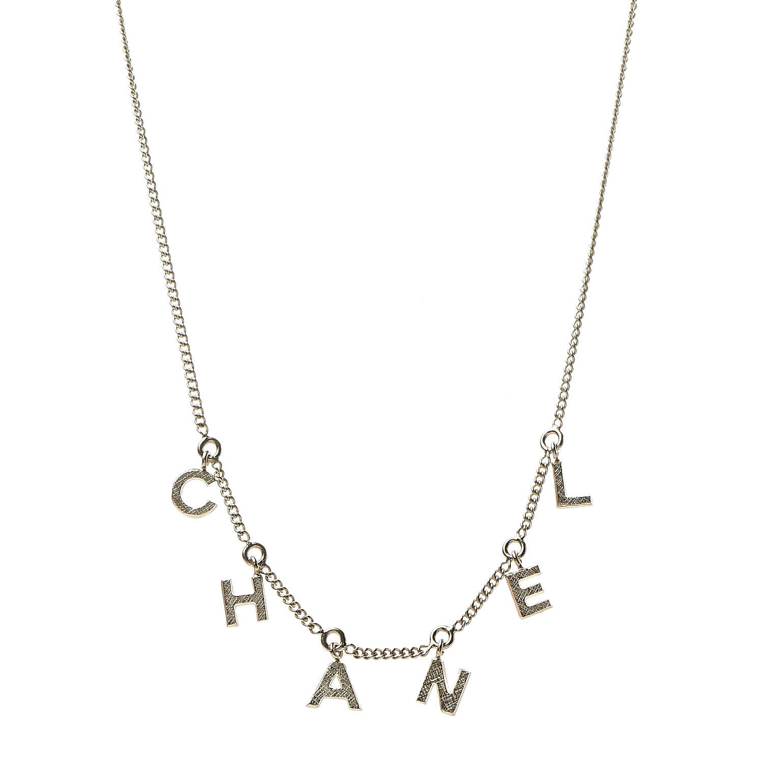 Chanel Logo Necklace Gold 1 of 4