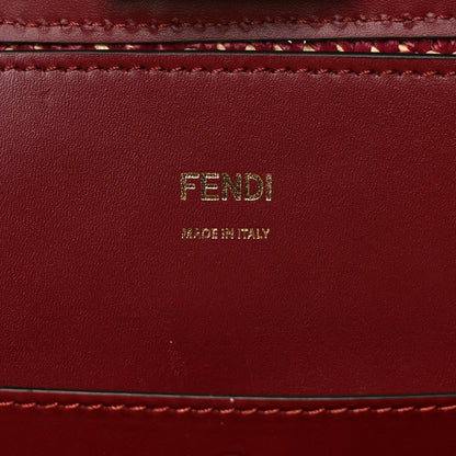 Fendi Raffia Vitello King FF Woven Medium Peekaboo X-Tote Barolo Natural 6 of 8