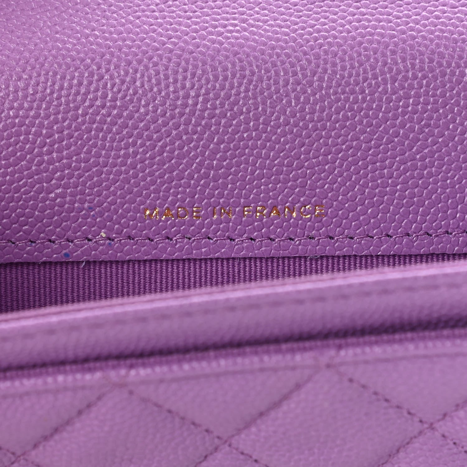 Chanel Caviar Quilted Flap Card Holder Wallet Purple 7 of 10
