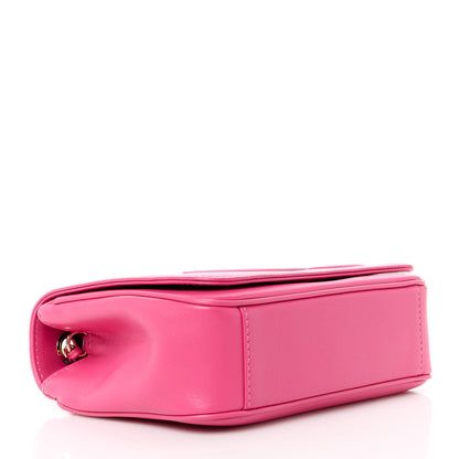 Chanel Lambskin CC Mania Flap Bag Pink 4 of 10