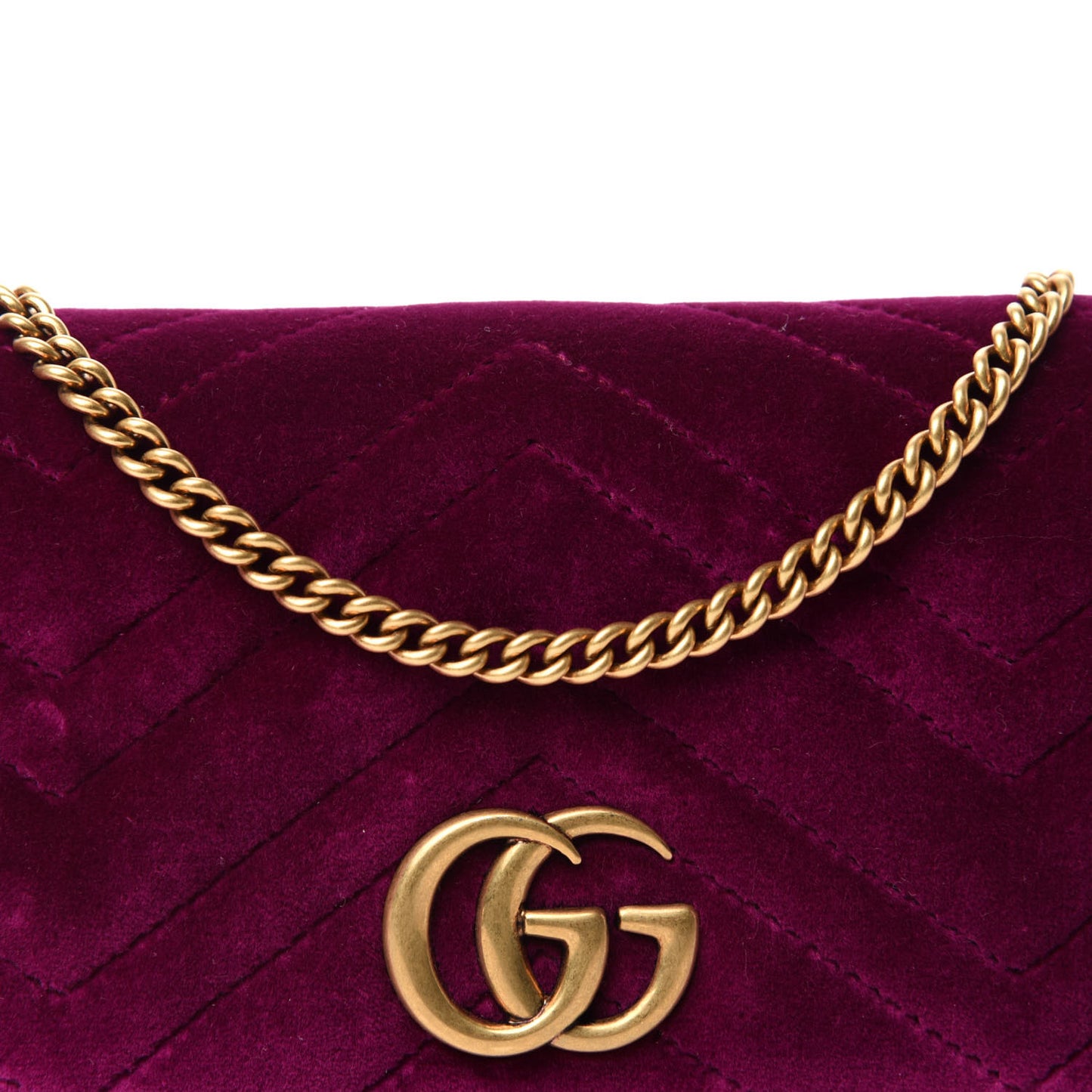 Velvet Matelasse GG Marmont Mini Bag Fuchsia Violet Cyclamen