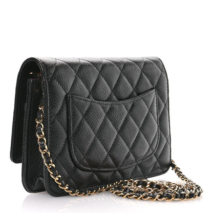 Chanel Caviar Quilted Wallet On Chain WOC Black 3 of 12