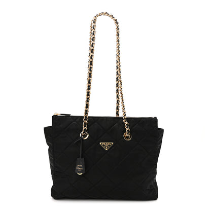 Prada Re-Nylon Stitched Re-Edition 1995 Chaine Medium Tote Bag Black 1 of 9