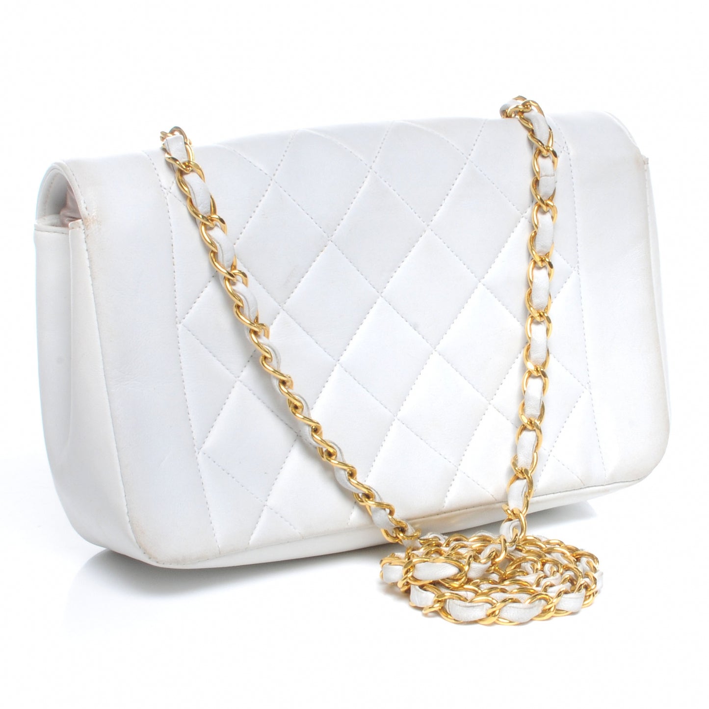Lambskin Small Single Flap White