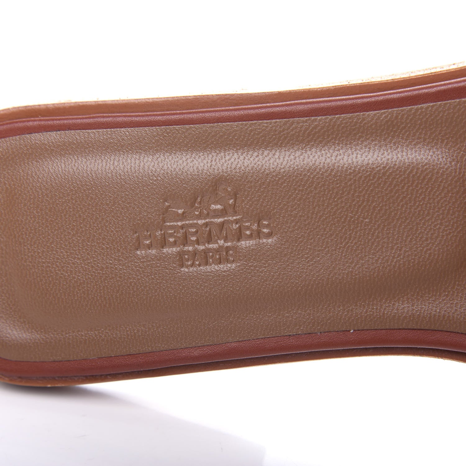 Hermes Box Calfskin Oran Sandals 39 Gold 8 of 10