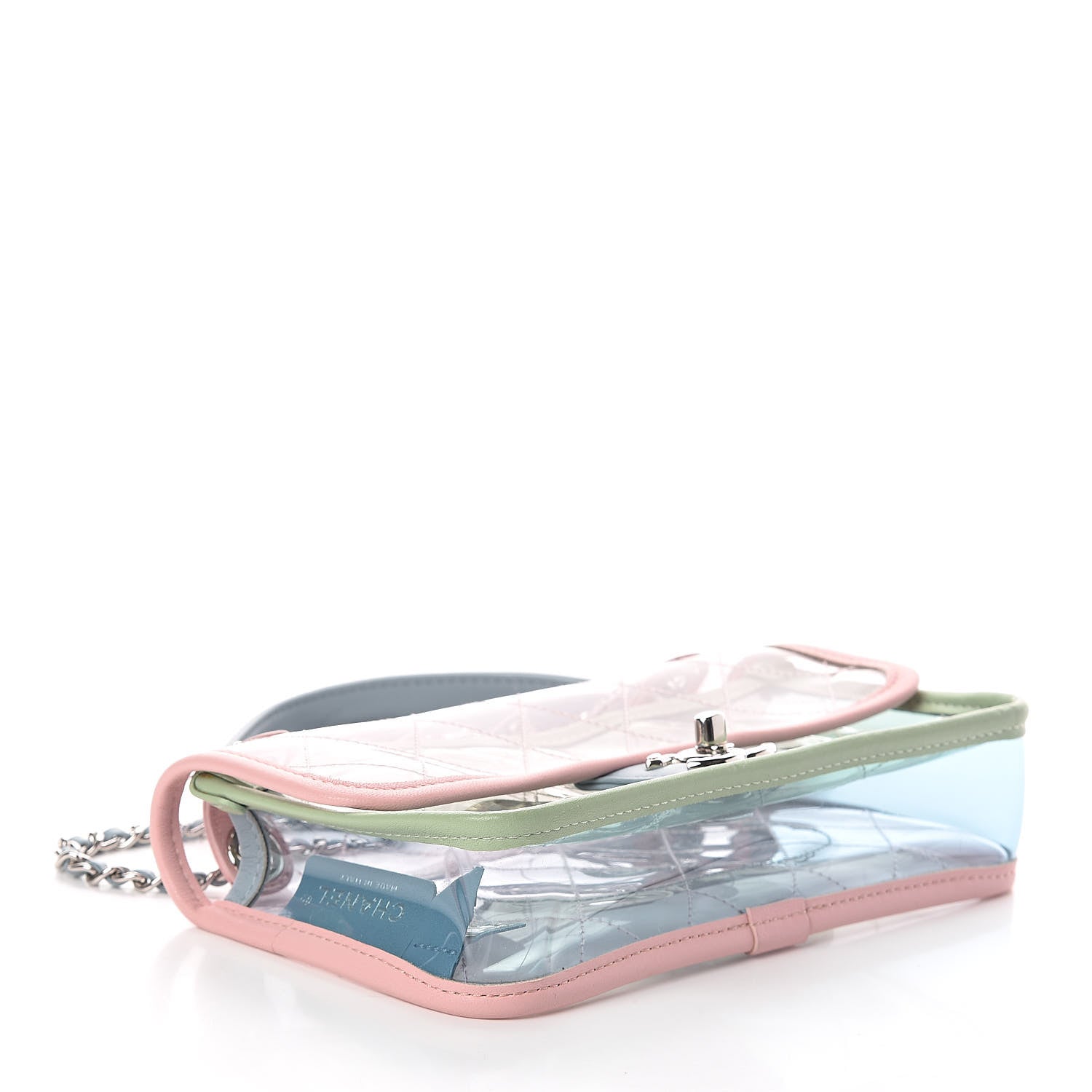 Chanel Lambskin PVC Quilted Mini Coco Splash Flap Blue Green 4 of 10