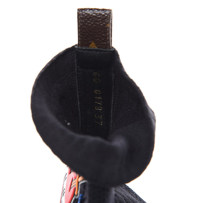 Louis Vuitton Stretch Fabric LV Black Heart Sock Sneaker 37 Black 8 of 9