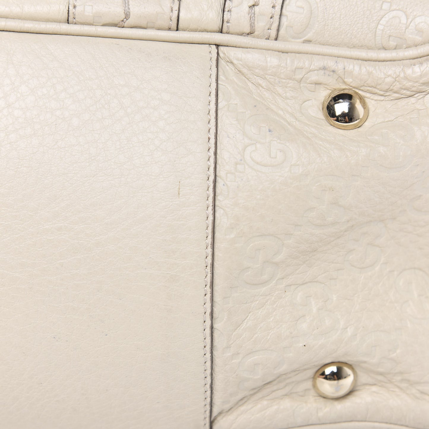 Calfskin Guccissima Signoria Extra Large Dome Bag Ivory
