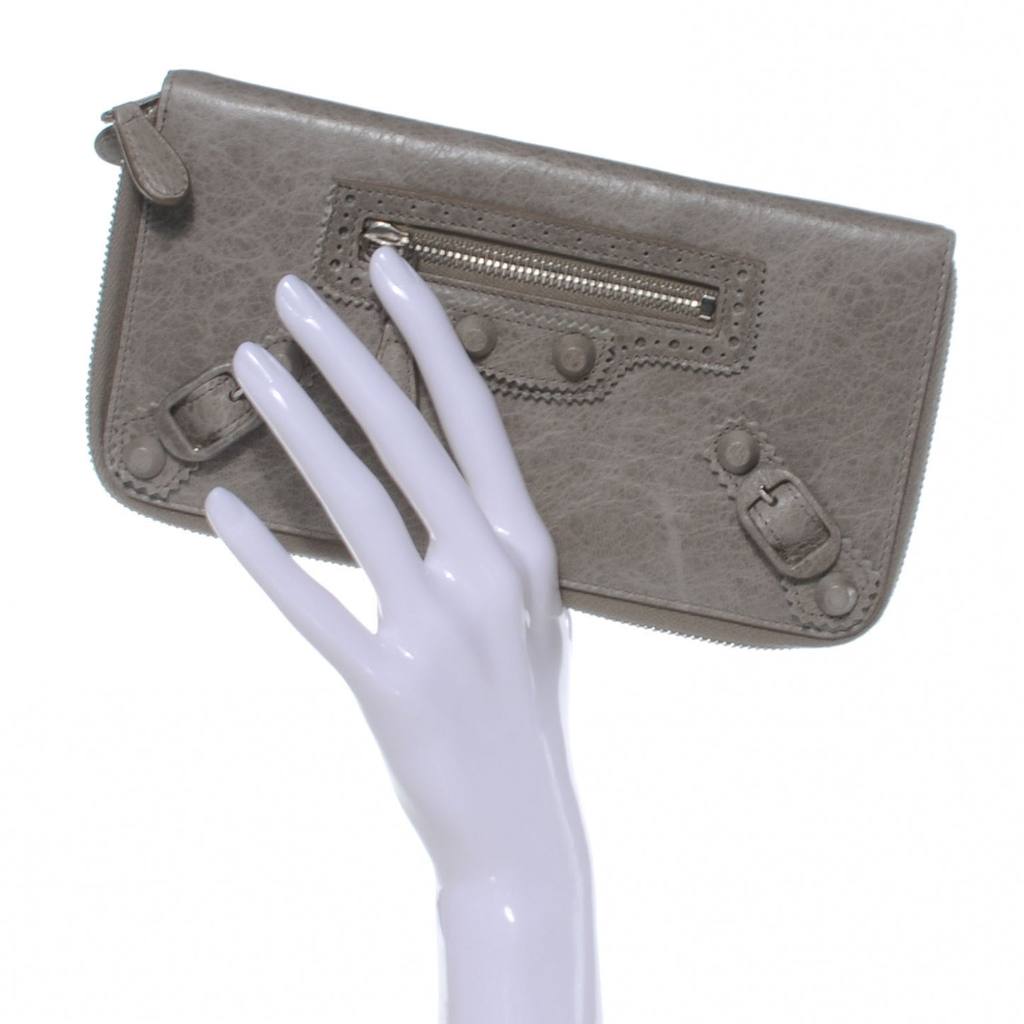 Agneau Giant Brogues Hardware Compagnon Wallet Galet