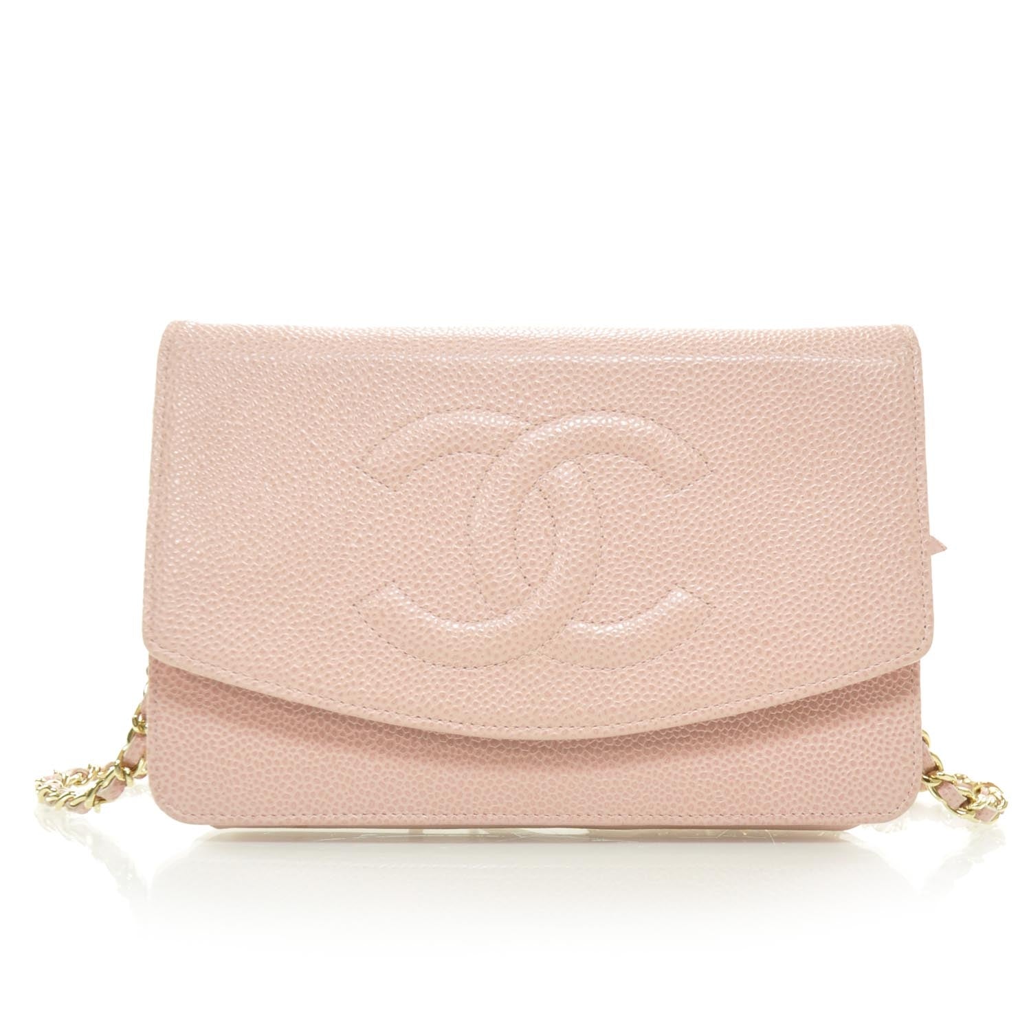 Chanel Caviar Wallet on Chain WOC Pink GHW 1 of 9