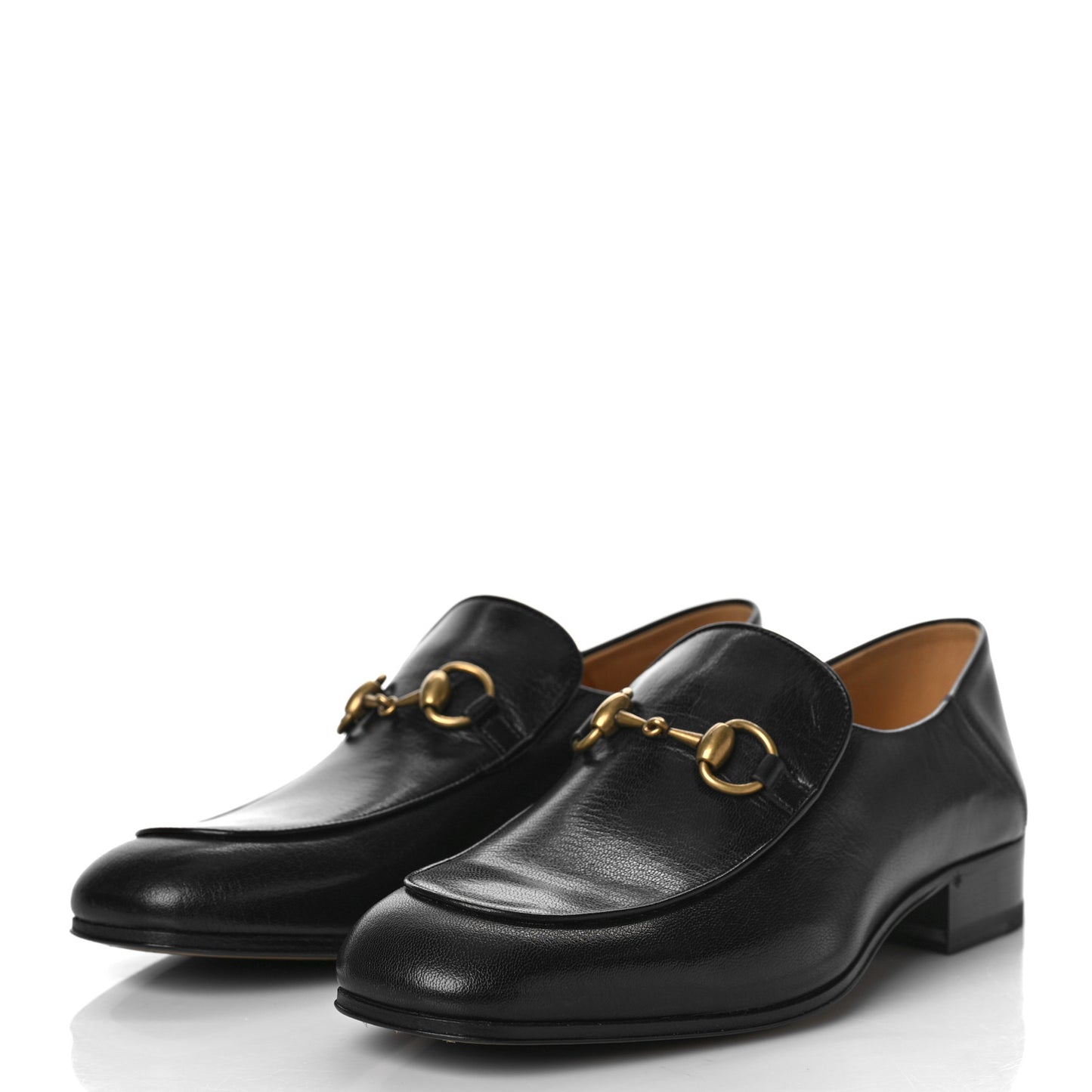 Goatskin Mens Horsebit Loafers 7 Black