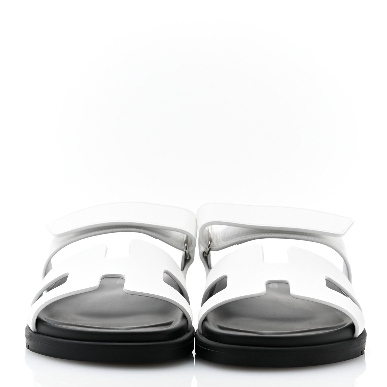 Hermes Calfskin Womens Chypre Sandals 37 White 2 of 9