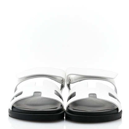 Hermes Calfskin Womens Chypre Sandals 37 White 2 of 9