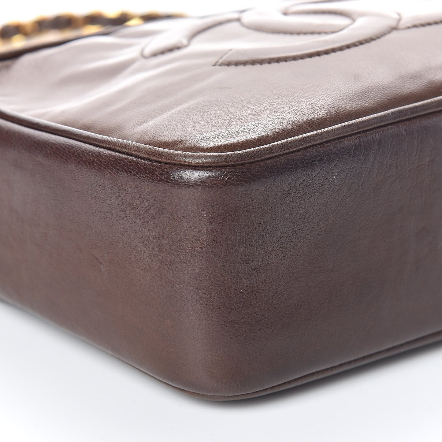 Lambskin Tassel Camera Case Brown