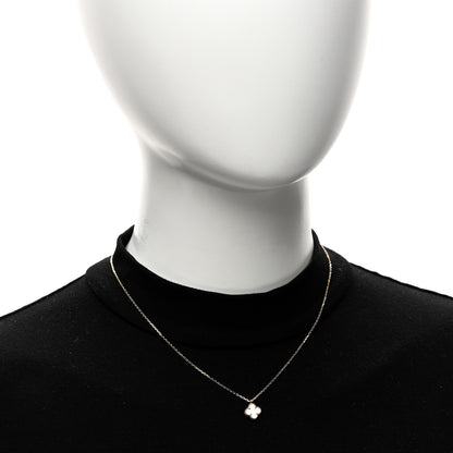 Van Cleef & Arpels 18K Yellow Gold Mother of Pearl Sweet Alhambra Pendant Necklace 2 of 6