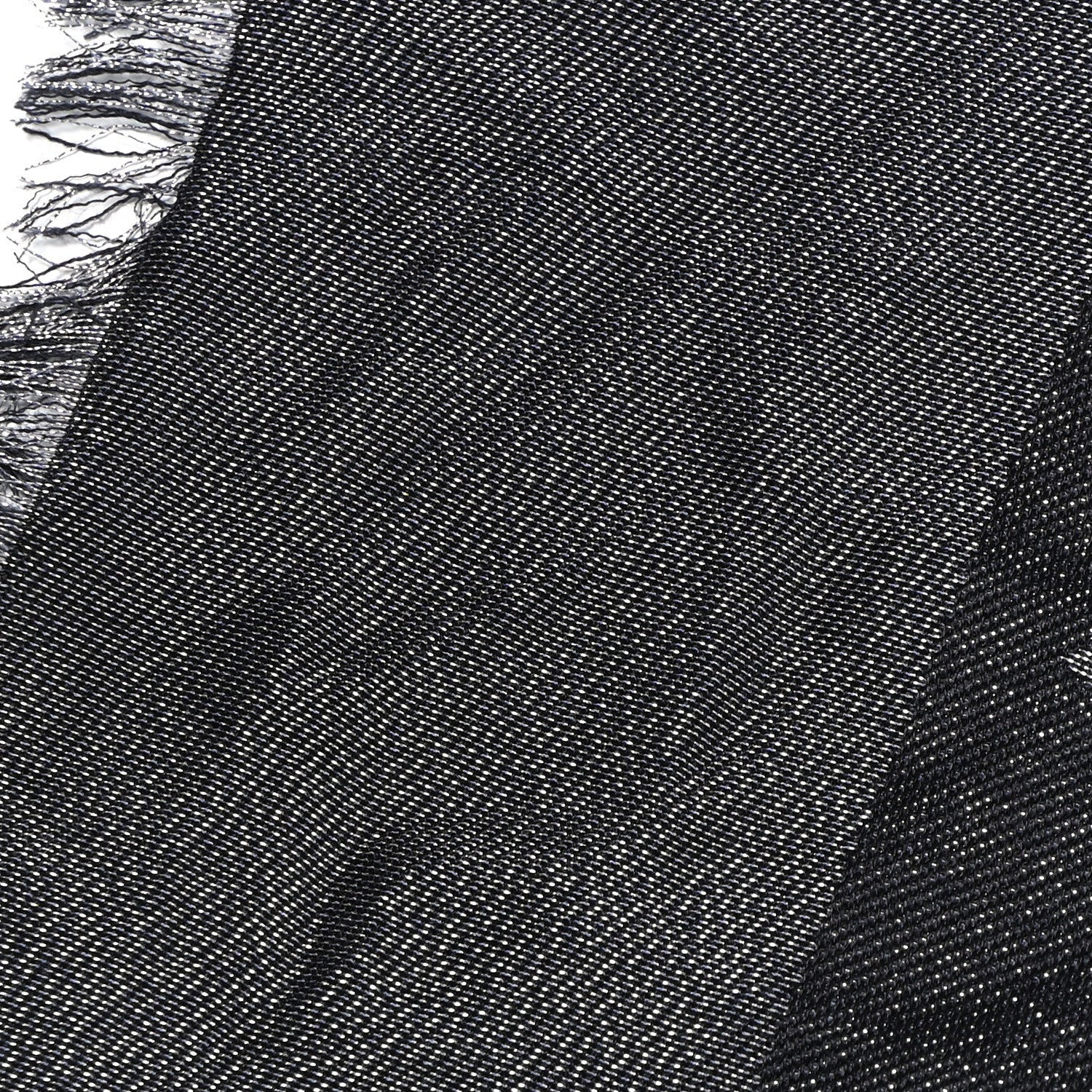 Louis Vuitton Silk Lurex Wool Monogram Shine Shawl Black 5 of 10