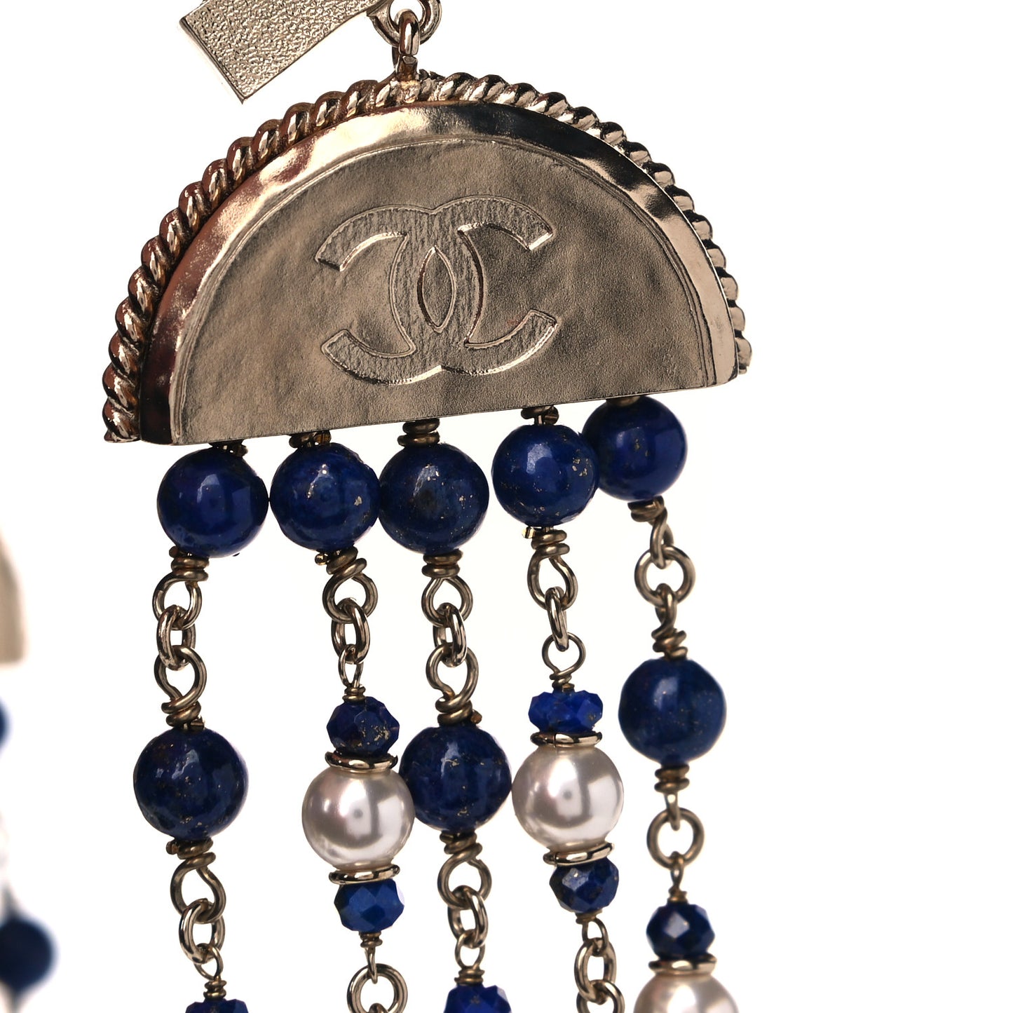 Resin Pearl Crystal Logo Ramses Jewels Necklace Multicolor