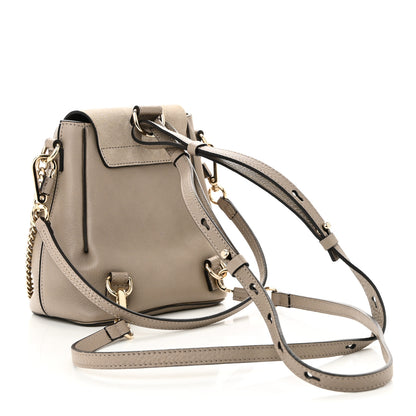Chloe Suede Calfskin Mini Faye Backpack Motty Grey 3 of 10