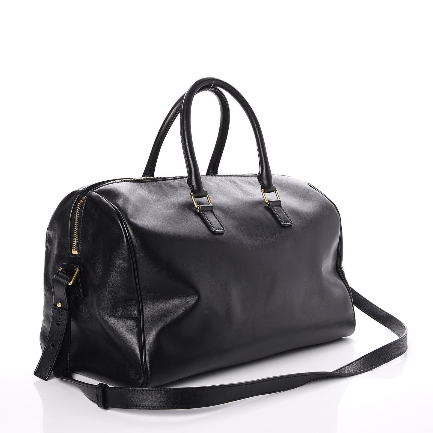 Smooth Calfskin Bi-Color Duffle 12 Beige Black