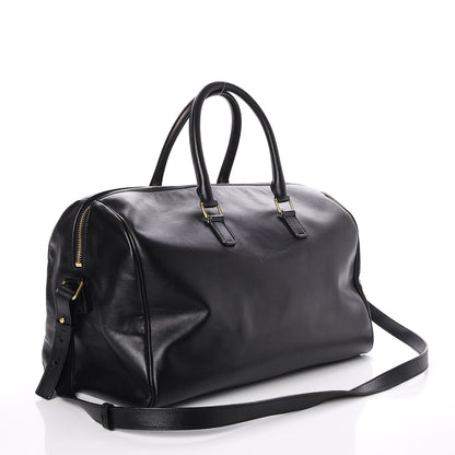 Saint Laurent Smooth Calfskin Bi-Color Duffle 12 Beige Black 3 of 7