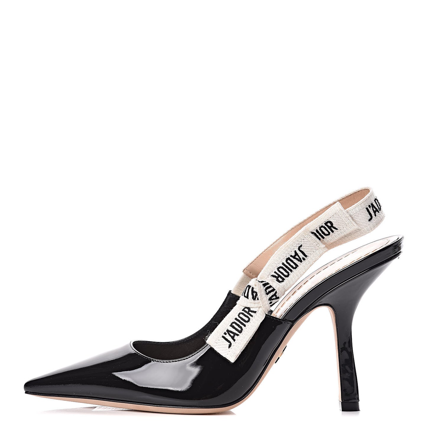 Patent Ribbon J'Adior Slingback 100mm Pumps 37.5 Black