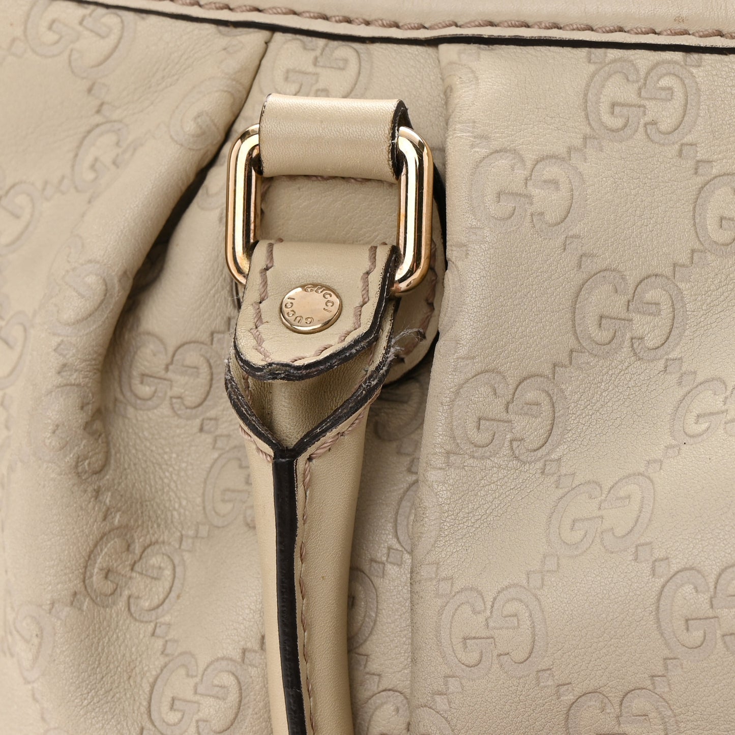 Guccissima Medium Sukey Top Handle Bag White