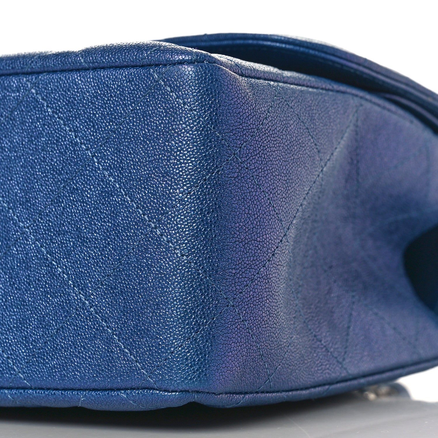 Chanel Iridescent Caviar Quilted Jumbo Double Flap Dark Blue 9 of 9