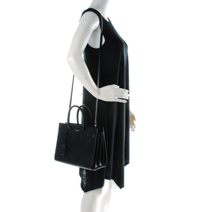 Saint Laurent Grained Calfskin Baby Sac De Jour Black 2 of 7