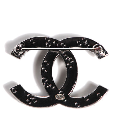 Chanel Ruthenium Pearl Large CC Brooch Black 3 of 5