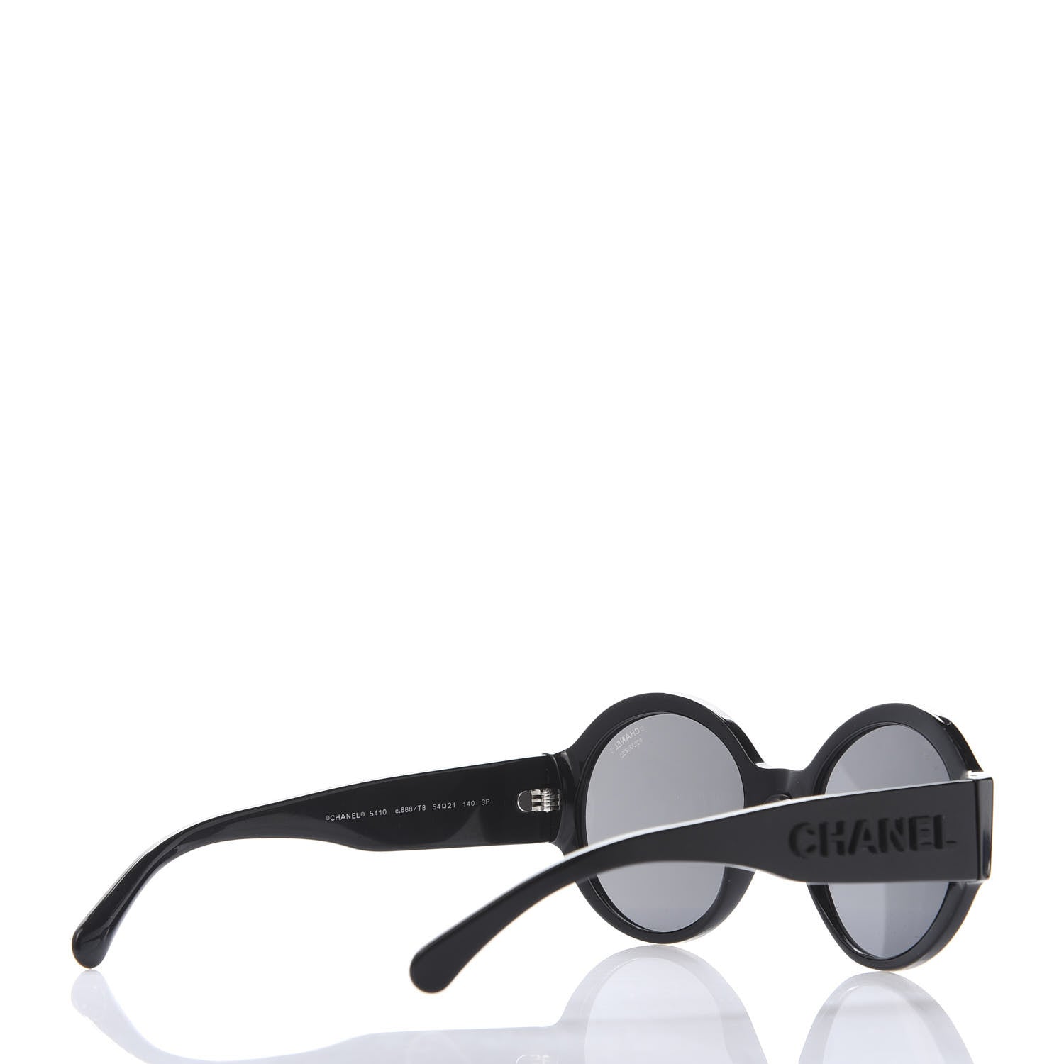 Chanel Acetate Polarized Round Sunglasses 5410 Black 4 of 7