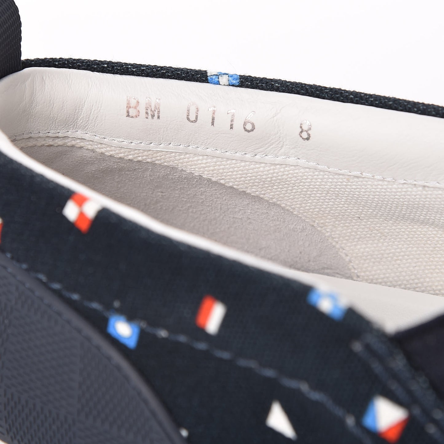 Canvas Damier America's Cup Slip On Sneakers 8 Navy