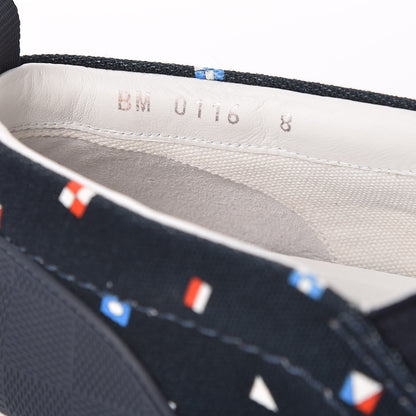 Louis Vuitton Canvas Damier America's Cup Slip On Sneakers 8 Navy 9 of 10