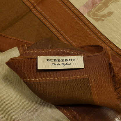 Burberry Modal Cashmere Haymarket Check Scarf Bronze 3 of 4