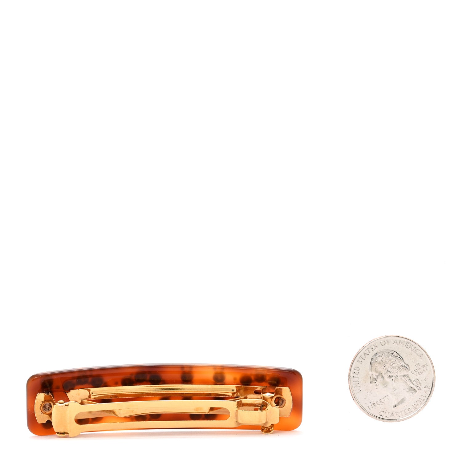 Gucci Resin Crystal Single Hair Barrette Tortoiseshell 2 of 5