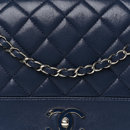 Chanel Sheepskin Quilted Vintage Mademoiselle Flap Dark Navy 8 of 11