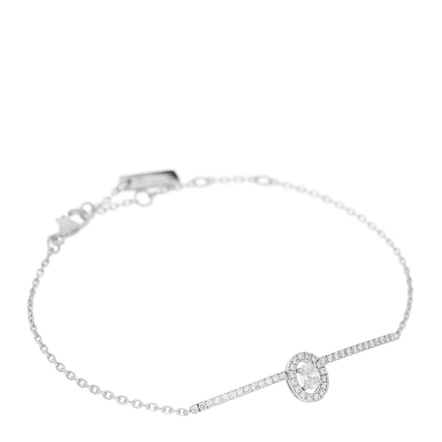 Messika 18K White Gold Diamond Glam'Azone Pave Bracelet 1 of 4