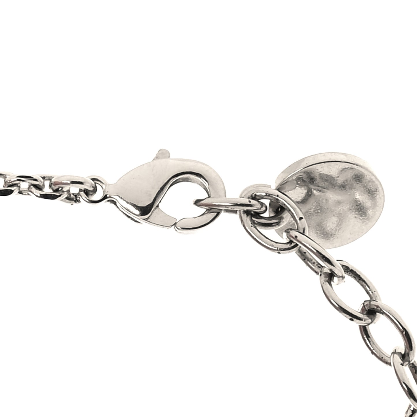 Palladium Pearl Logo Bracelet White Silver