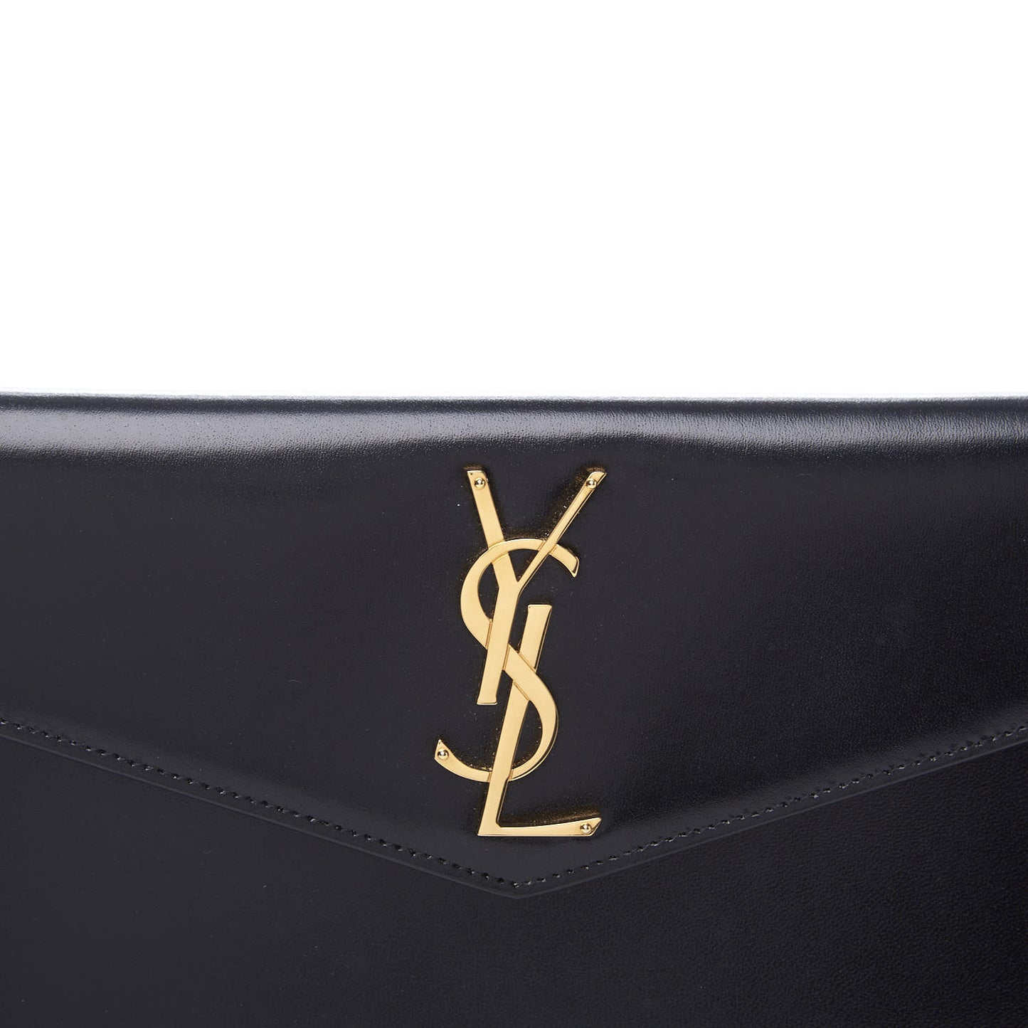 Smooth Shiny Calfskin Monogram Uptown Pouch Black