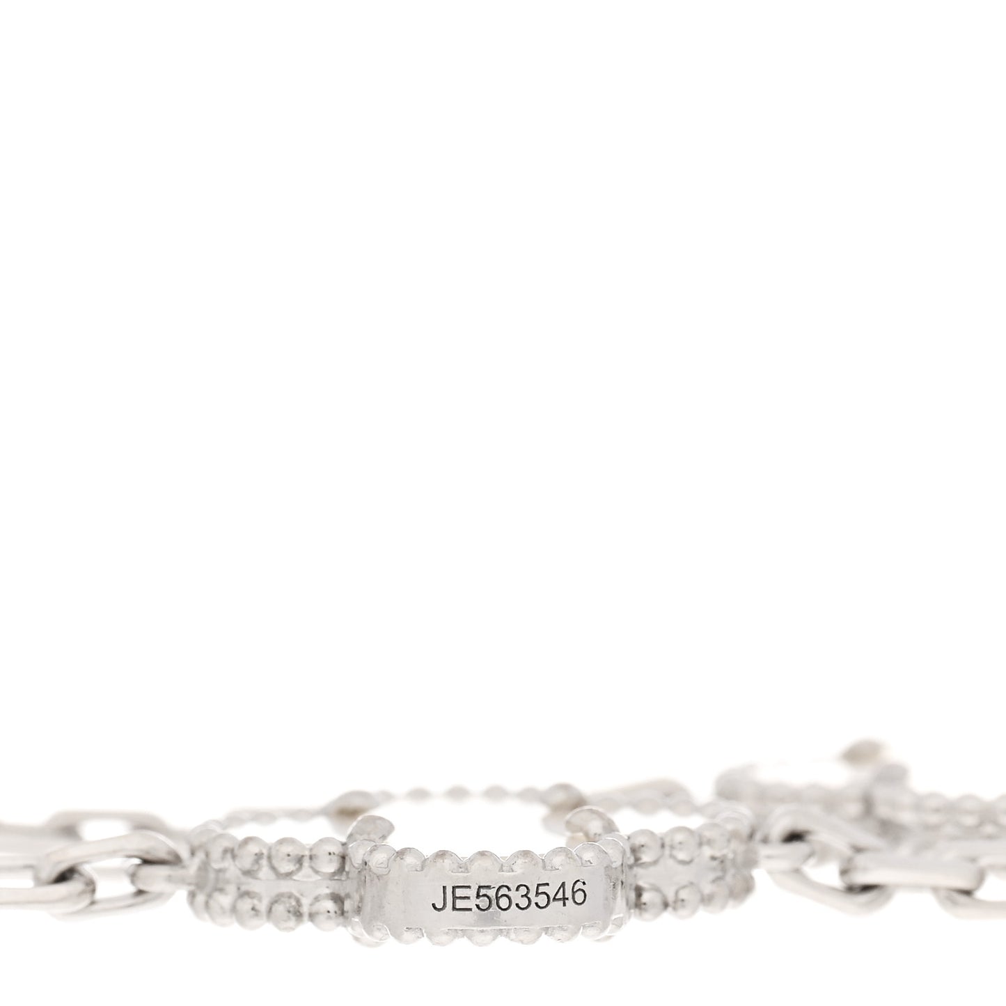 18K White Gold Mother of Pearl 5 Motifs Vintage Alhambra Bracelet