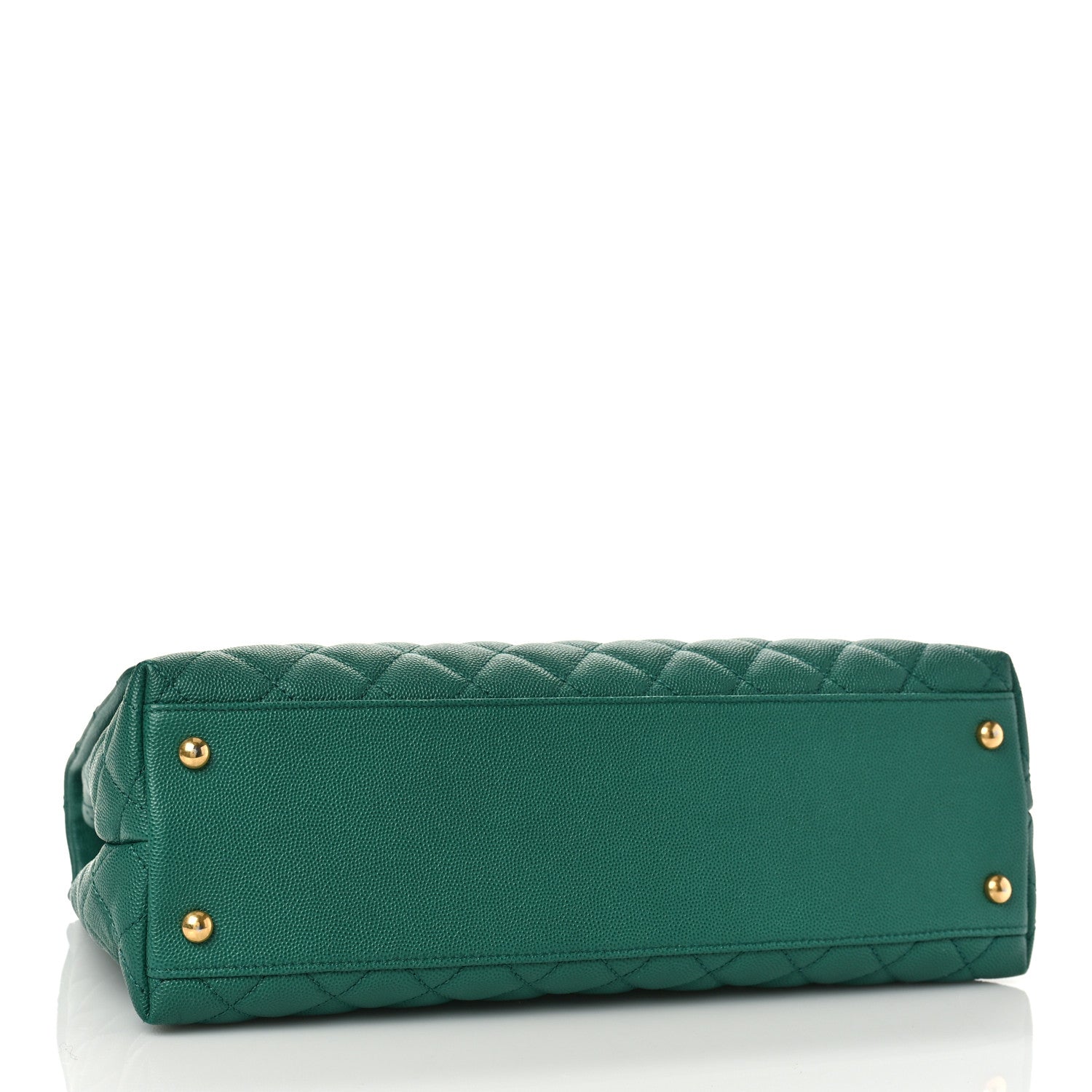 Chanel Caviar Quilted Medium Coco Handle Flap Green 4 of 10