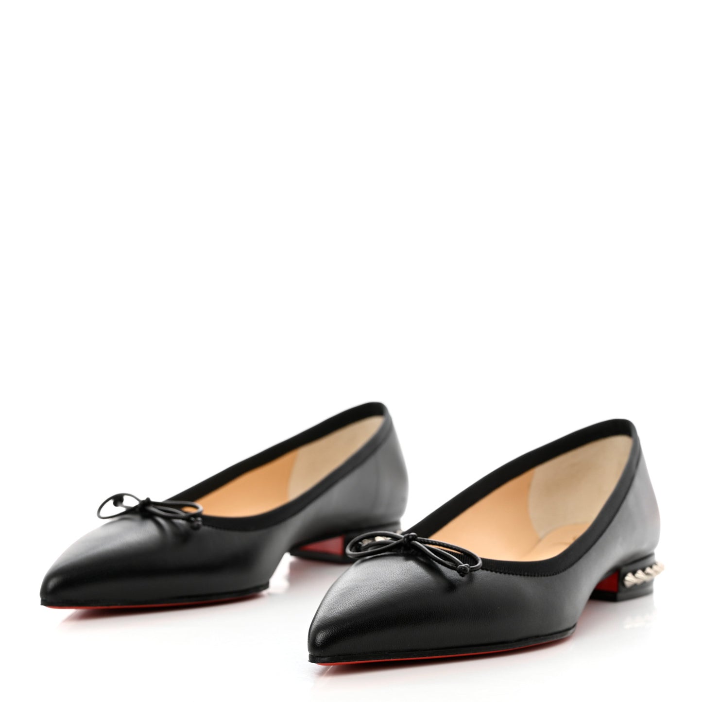 Nappa Spiked Hall Flats 38 Black