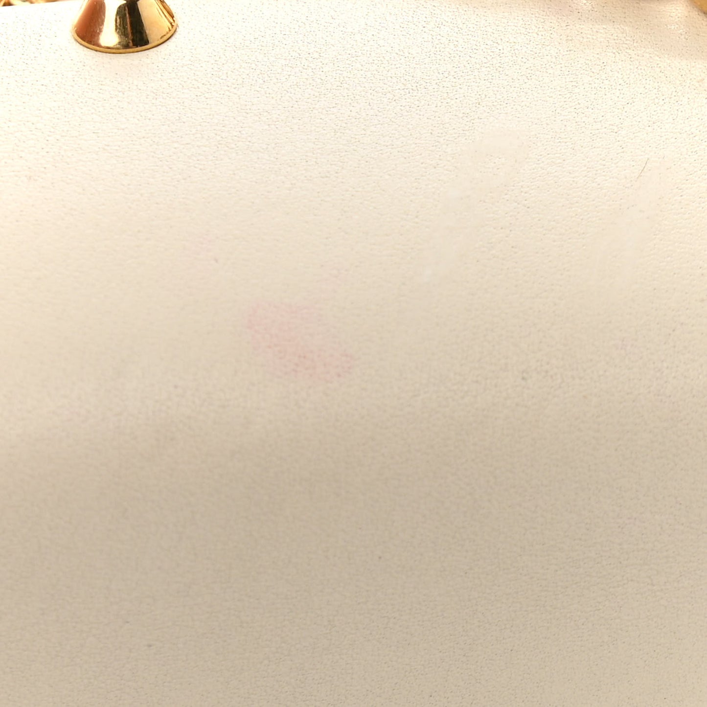 Calfskin Studded Small Padlock Shoulder Bag White