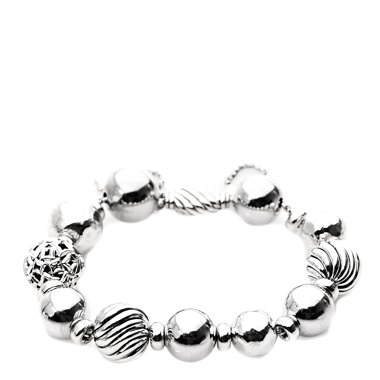 David Yurman Sterling Silver 14mm Elements Bead Bracelet 1 of 3