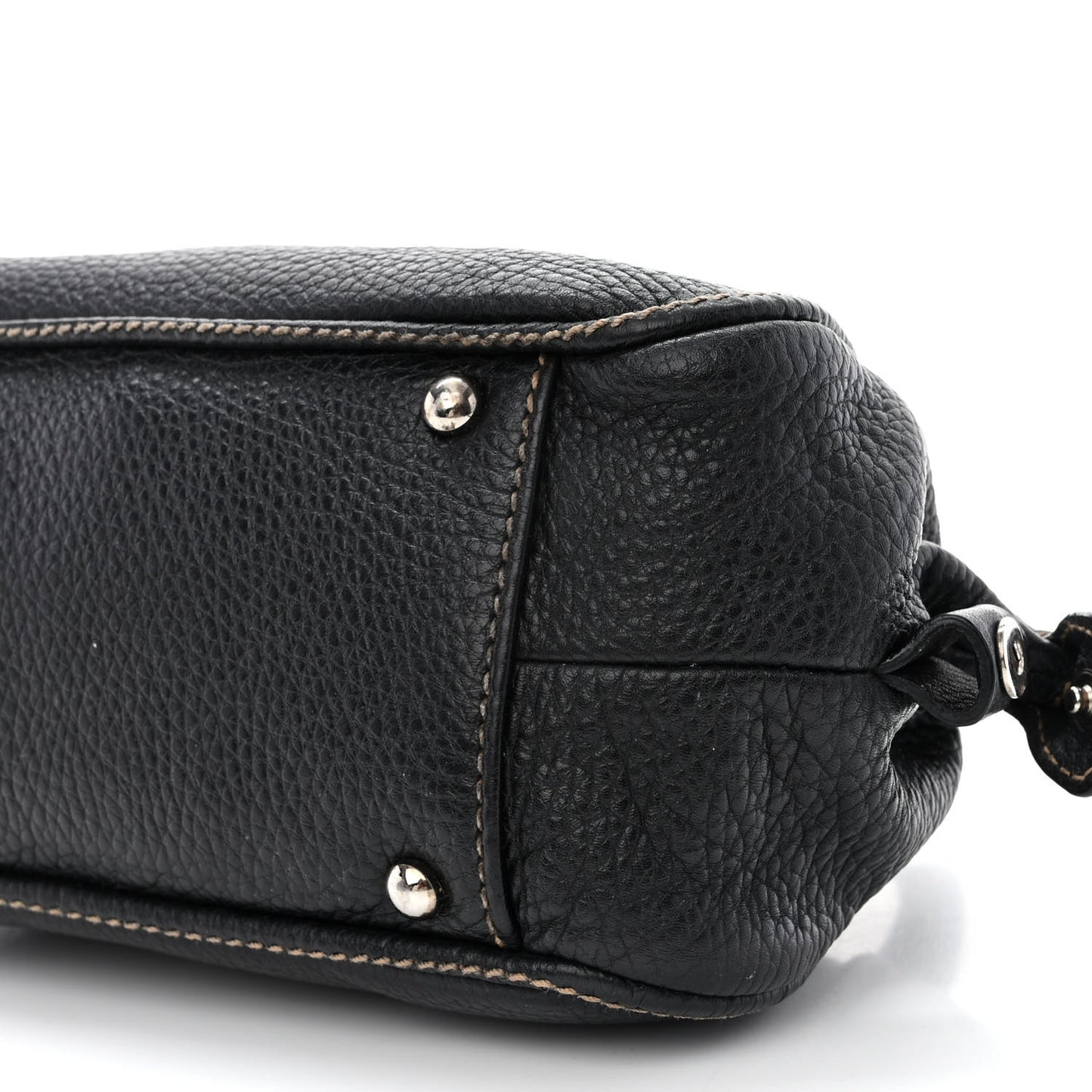 Calfskin Lax CC Small Bowler Bag Black