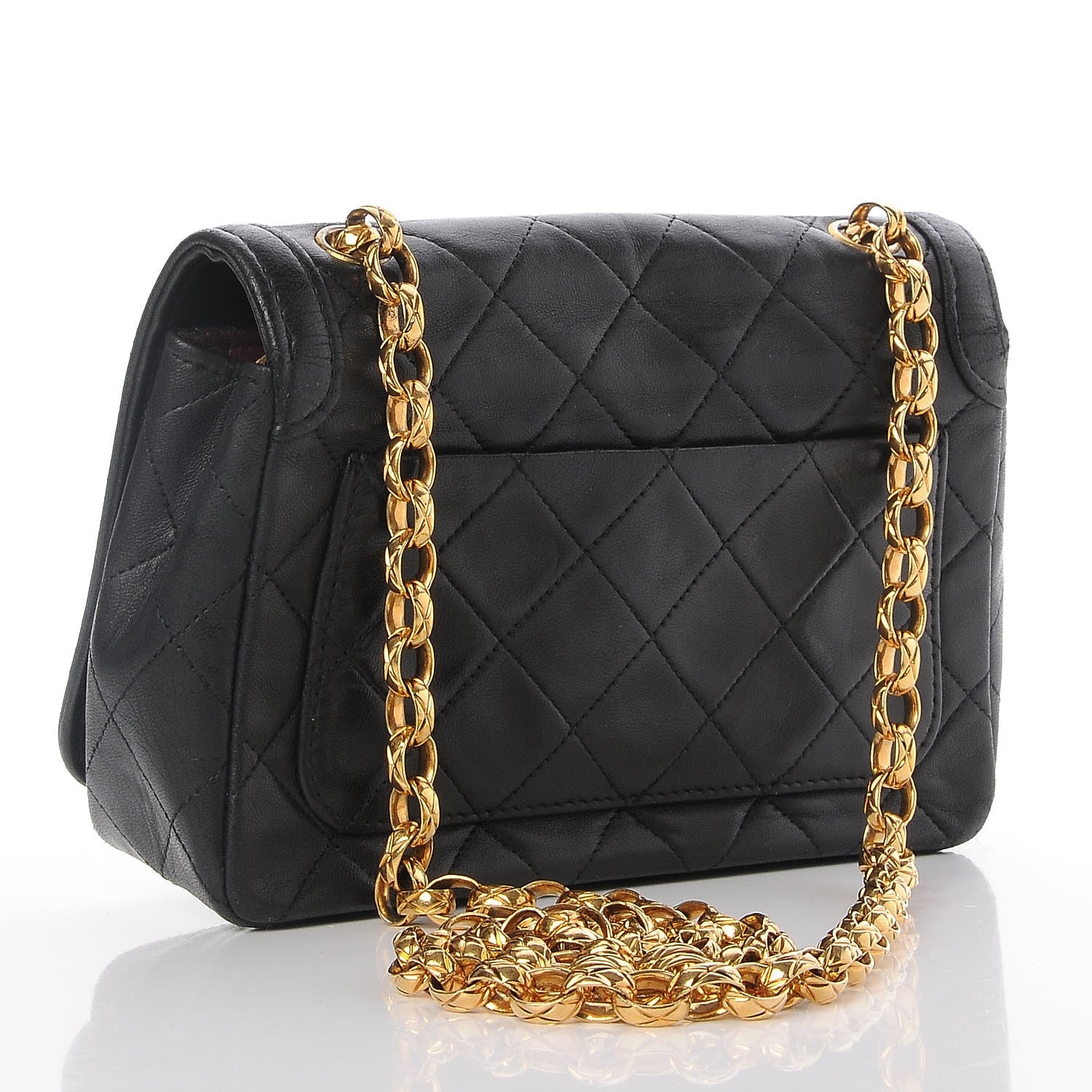 Chanel Lambskin Quilted Small Single Flap Black 3 of 7