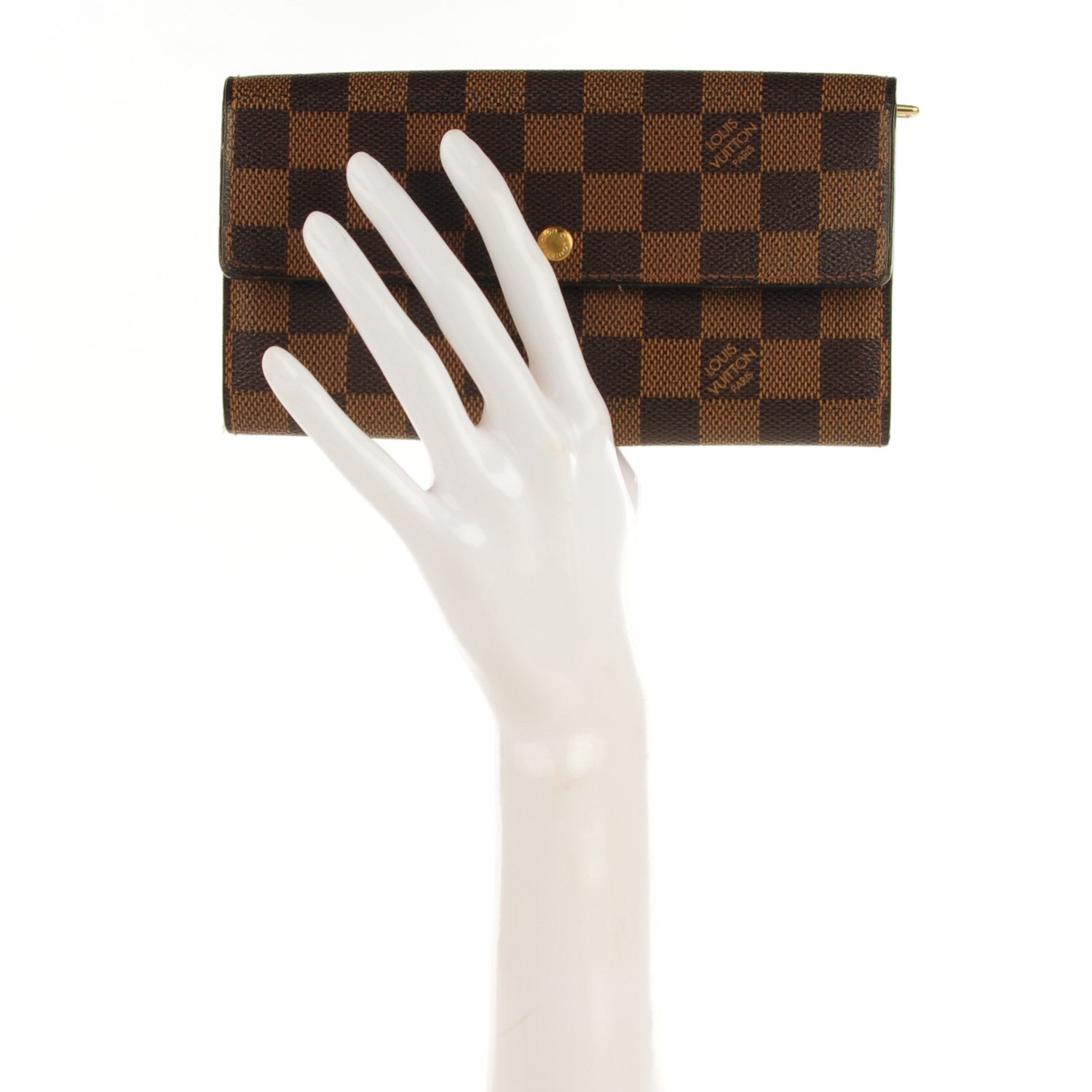 Louis Vuitton Damier Ebene Sarah Wallet 2 of 8