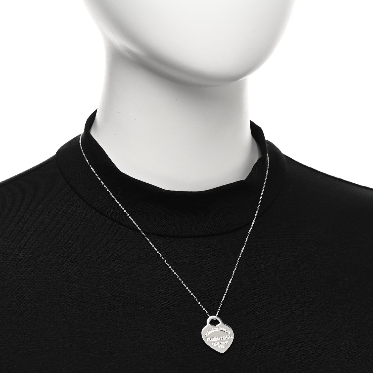 Tiffany Sterling Silver Return To Tiffany Heart Tag Pendant Chain Necklace 2 of 5