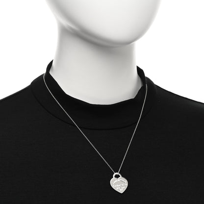 Tiffany Sterling Silver Return To Tiffany Heart Tag Pendant Chain Necklace 2 of 5